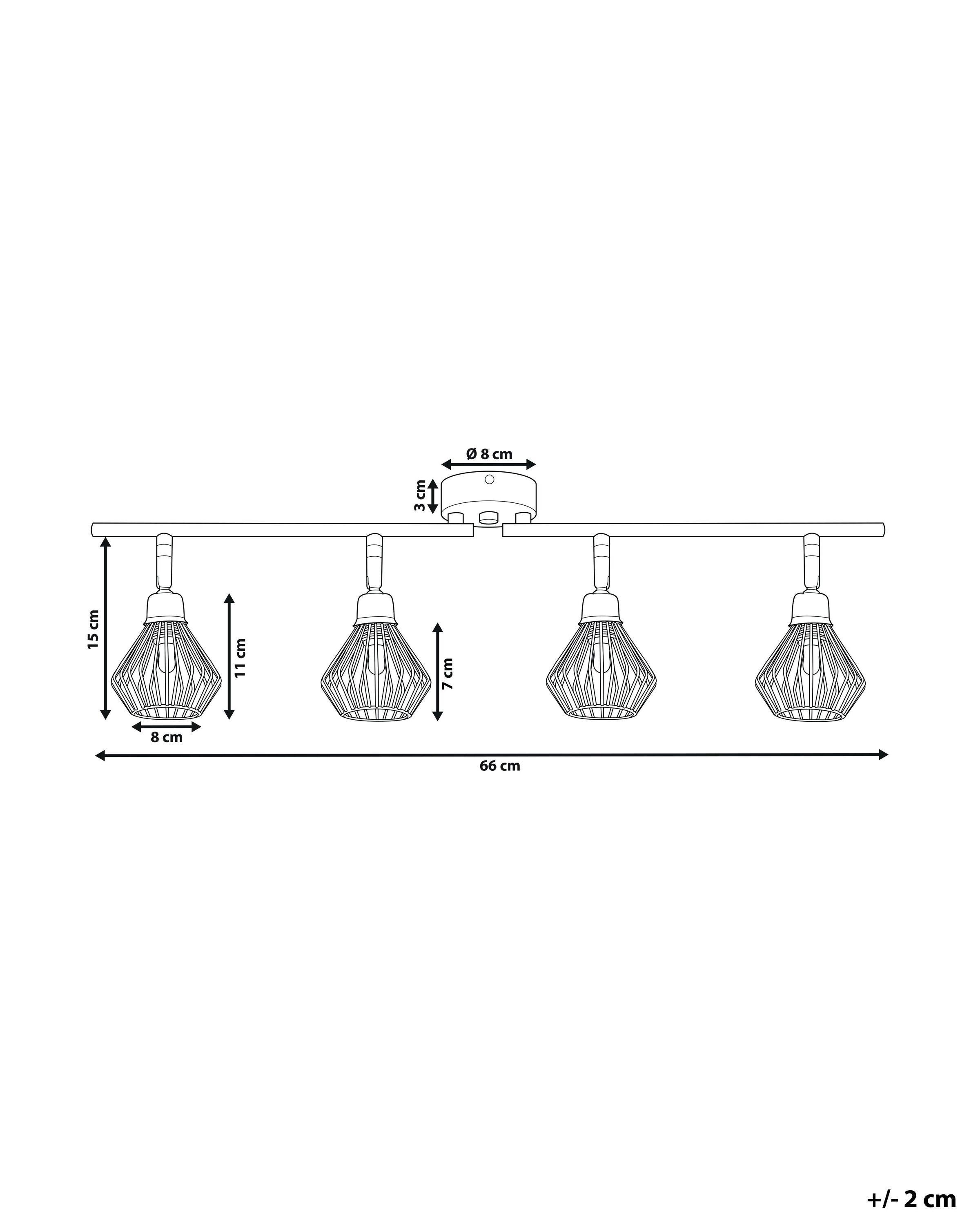 Beliani Deckenlampen aus Eisen Modern VOLGA  