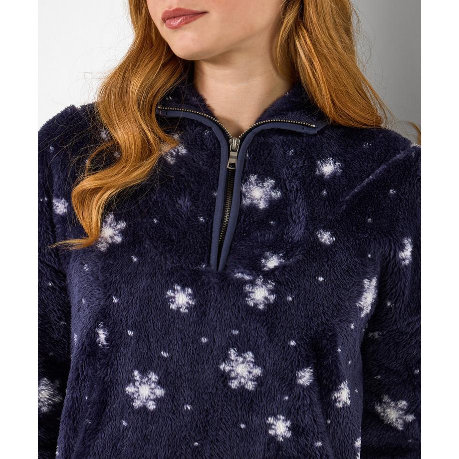 Joe Browns Saisonaler Fleece mit Schneeflocken und Kapuze  