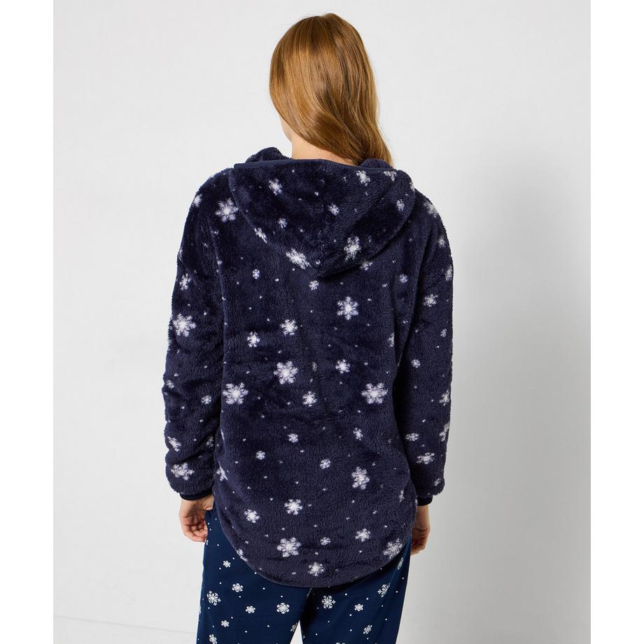 Joe Browns Saisonaler Fleece mit Schneeflocken und Kapuze  