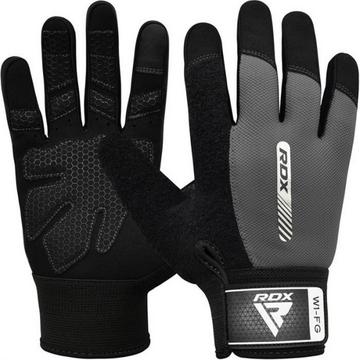 GYM WEIGHT LIFTING GLOVES W1 FULL GRAY PLUS-XL