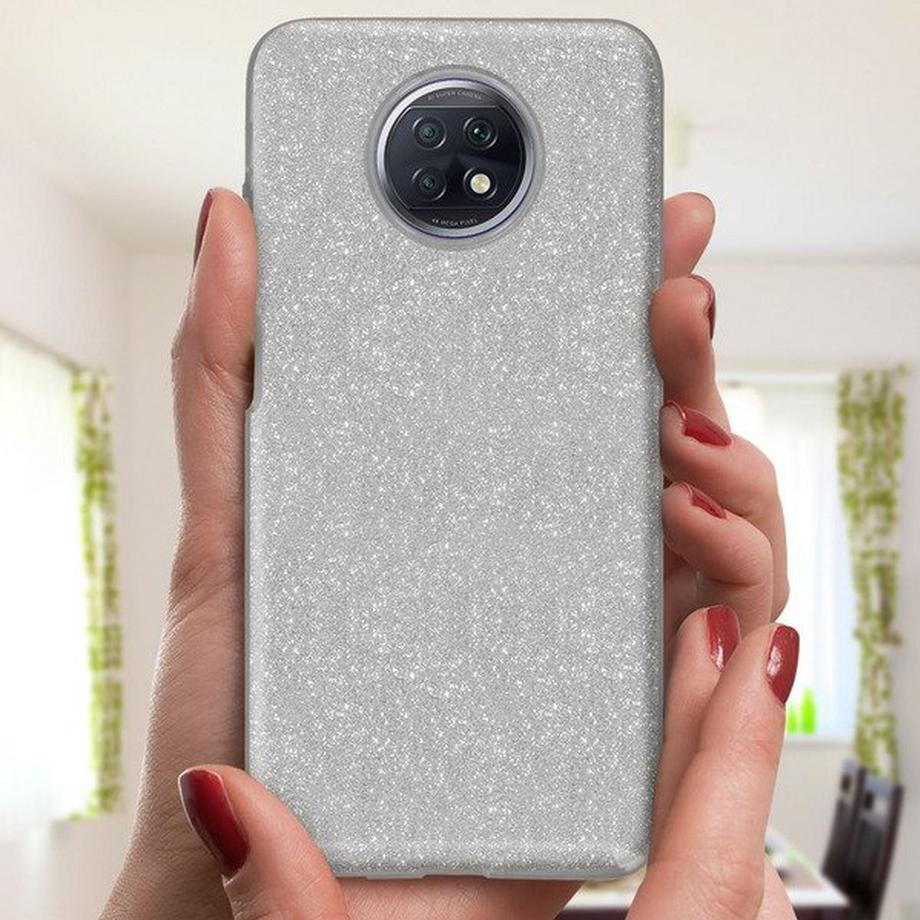 Avizar  Cover Glitter Redmi Note 9T 5G Argento 