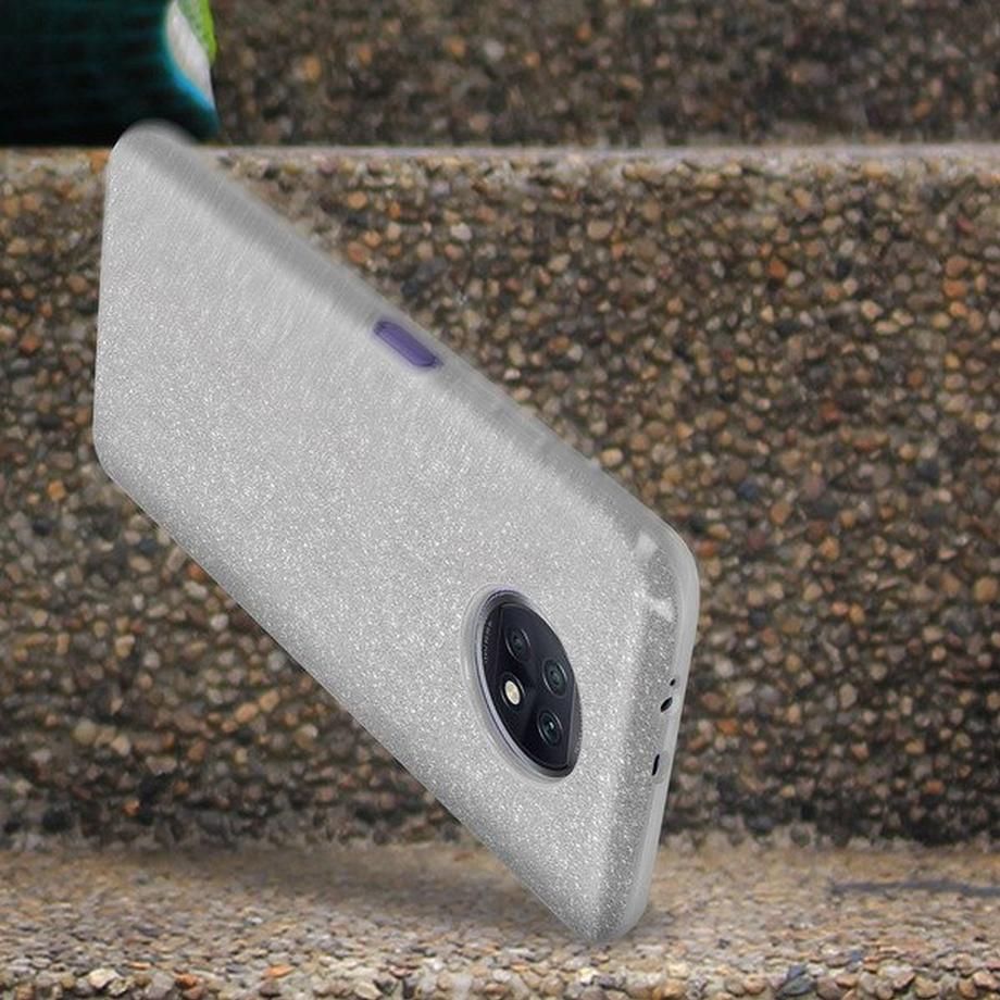 Avizar  Cover Glitter Redmi Note 9T 5G Argento 
