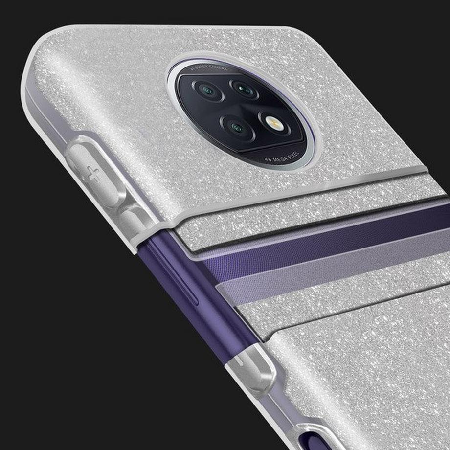 Avizar  Cover Glitter Redmi Note 9T 5G Argento 