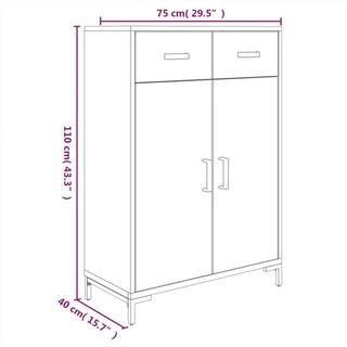 VidaXL Schuhschrank kiefernholz  