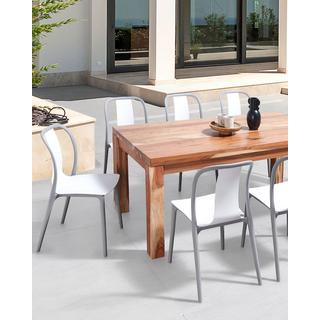 Beliani Lot de 8 chaises de jardin en Matière synthétique Moderne SPEZIA  