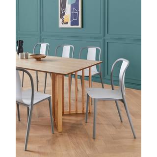 Beliani Gartenstuhl 8er Set aus Kunststoff Modern SPEZIA  