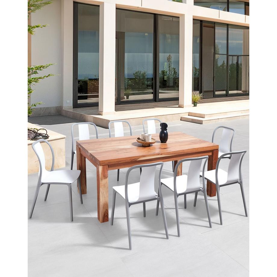 Beliani Set di 8 sedie da giardino en Materiale sintetico Moderno SPEZIA  