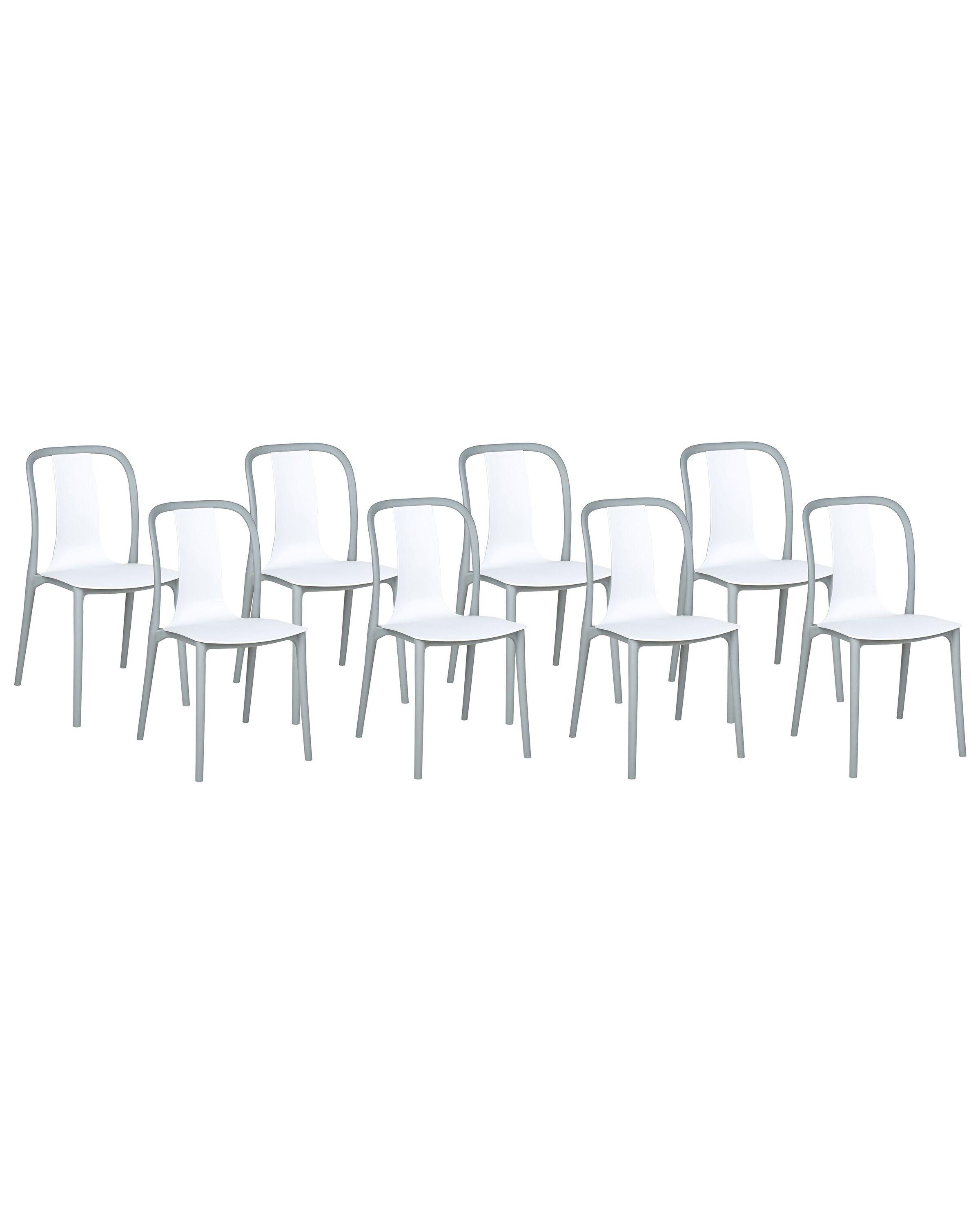 Beliani Lot de 8 chaises en Matière synthétique Moderne SPEZIA  