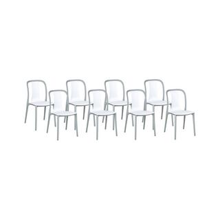 Beliani Lot de 8 chaises en Matière synthétique Moderne SPEZIA  