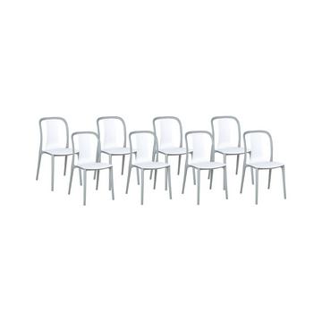 Lot de 8 chaises en Matière synthétique Moderne SPEZIA