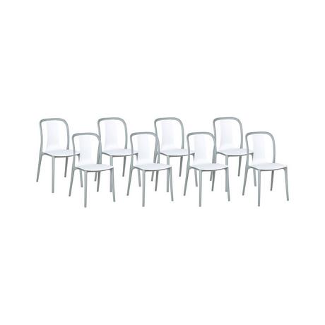 Beliani Lot de 8 chaises en Matière synthétique Moderne SPEZIA  