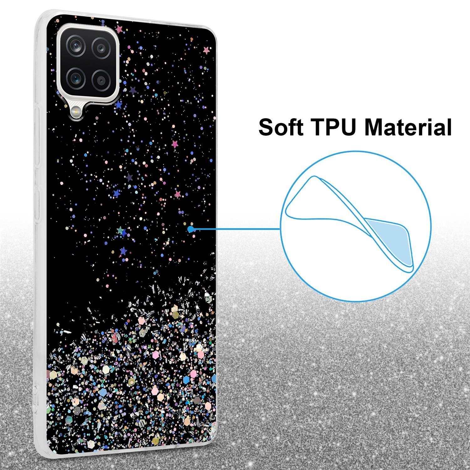 Cadorabo  Hülle für Samsung Galaxy A12  M12 TPU Silikon mit funkelnden Glitter 