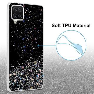 Cadorabo  Housse compatible avec Samsung Galaxy A12 / M12 - Coque de protection en silicone TPU flexible avec paillettes scintillantes 