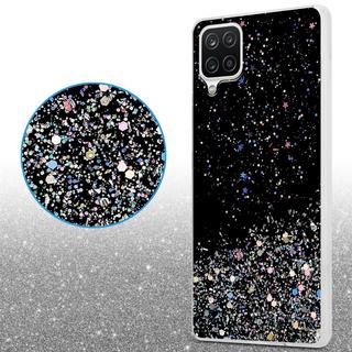 Cadorabo  Housse compatible avec Samsung Galaxy A12 / M12 - Coque de protection en silicone TPU flexible avec paillettes scintillantes 