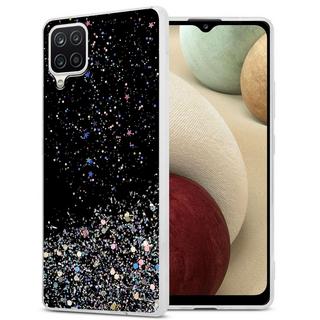 Cadorabo  Hülle für Samsung Galaxy A12  M12 TPU Silikon mit funkelnden Glitter 