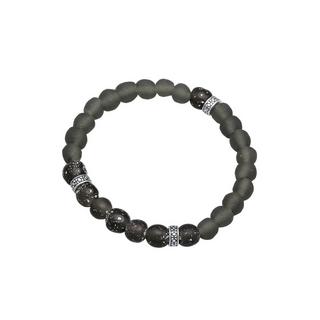 Kuzzoi  Armband Recycelte Glas Perlen Beads Olive 925 Silber 