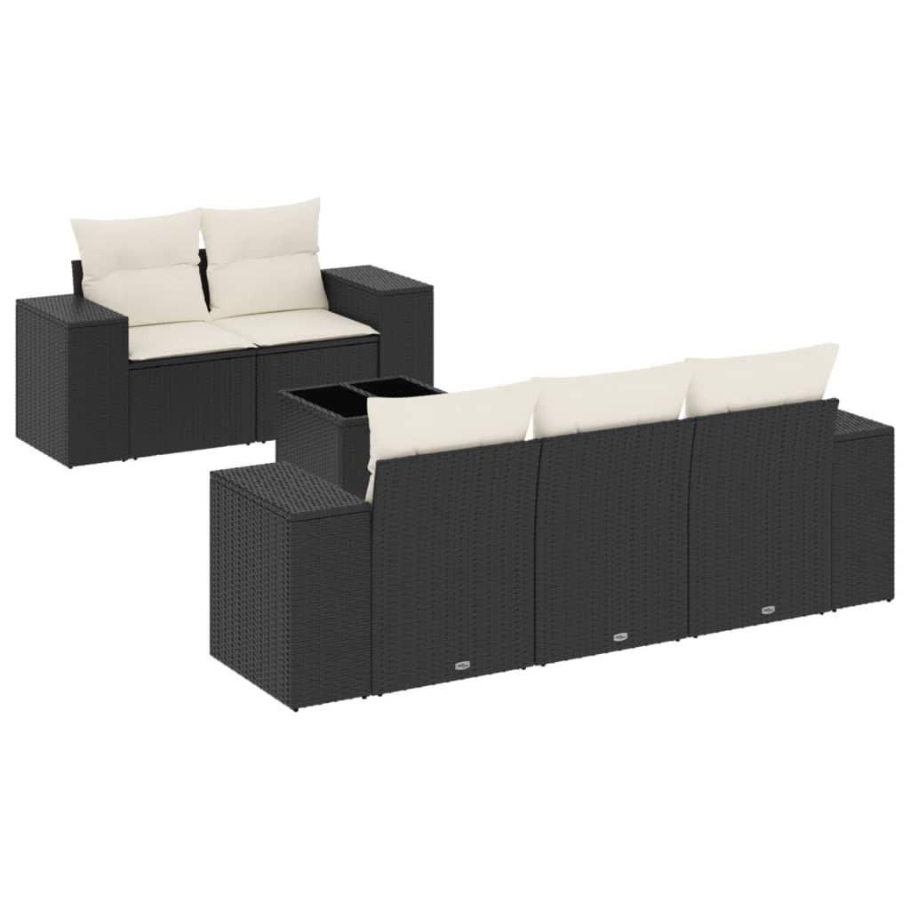 VidaXL set divano da giardino Polirattan  