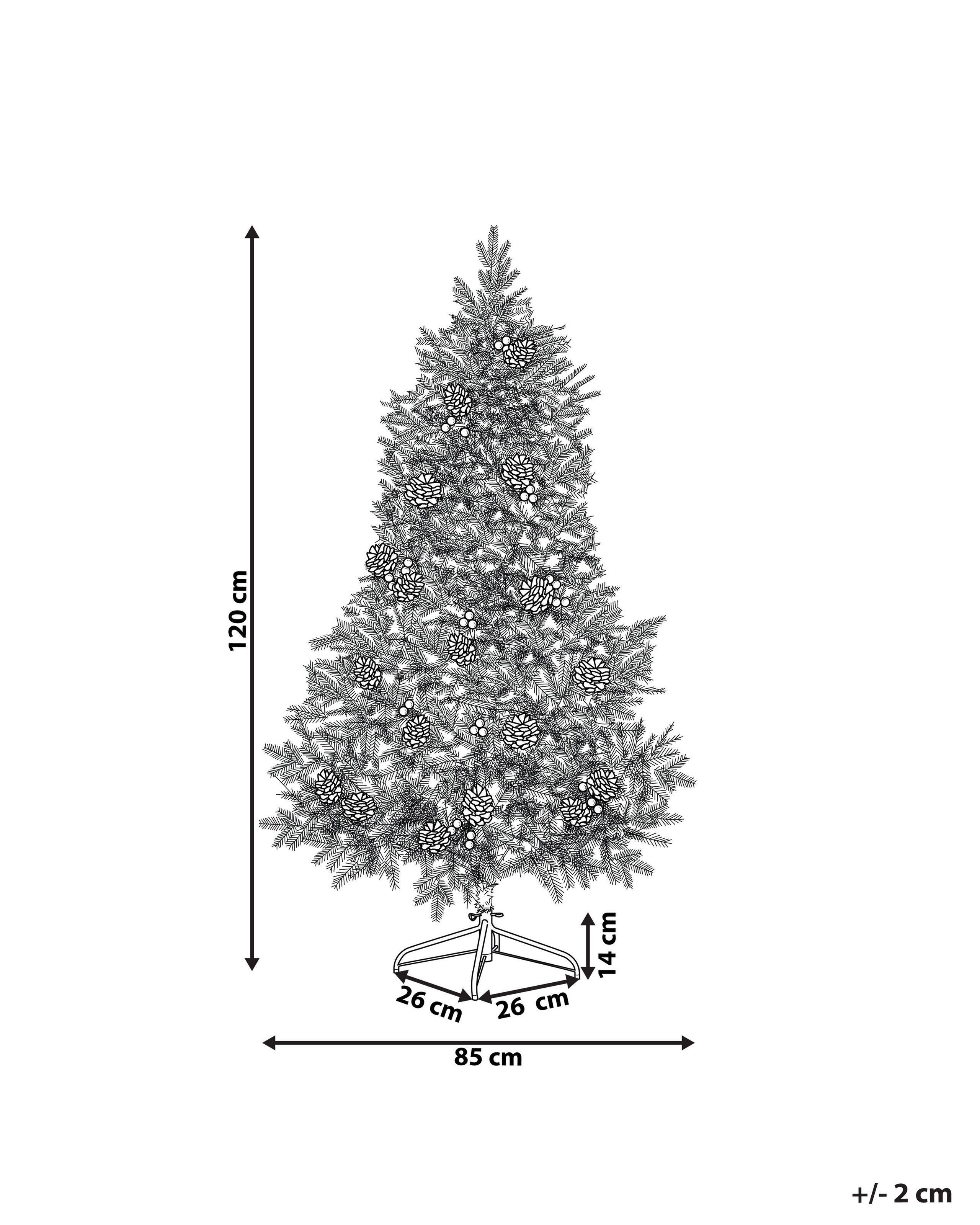 Beliani Sapin de Noël pré-allumé en PVC PALOMAR  