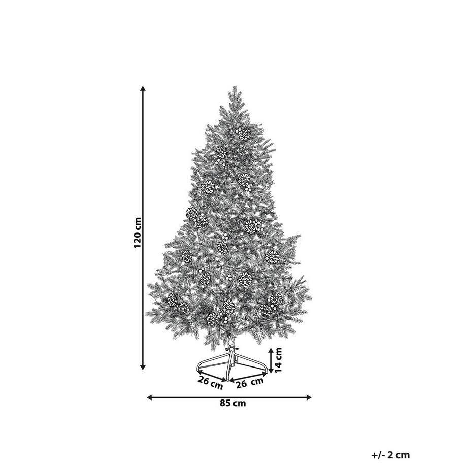 Beliani Künstlicher Weihnachtsbaum aus PVC PALOMAR  