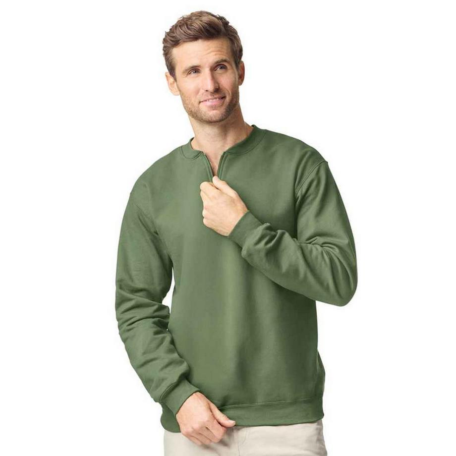 Gildan Softstyle Sweatshirt mit kurzem Reißverschluss  