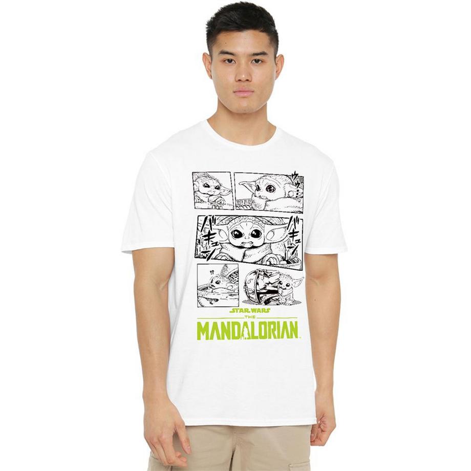 STAR WARS T-Shirt Imprimé Grogu Style Manga  