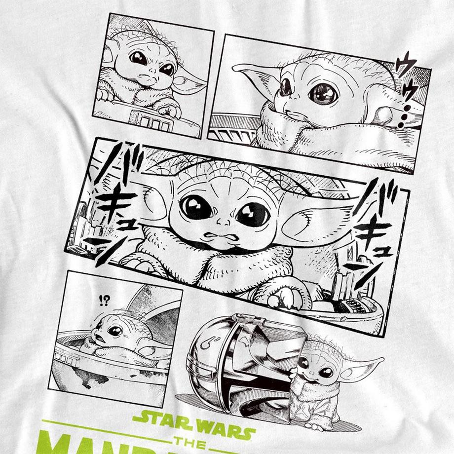 STAR WARS T-Shirt Imprimé Grogu Style Manga  