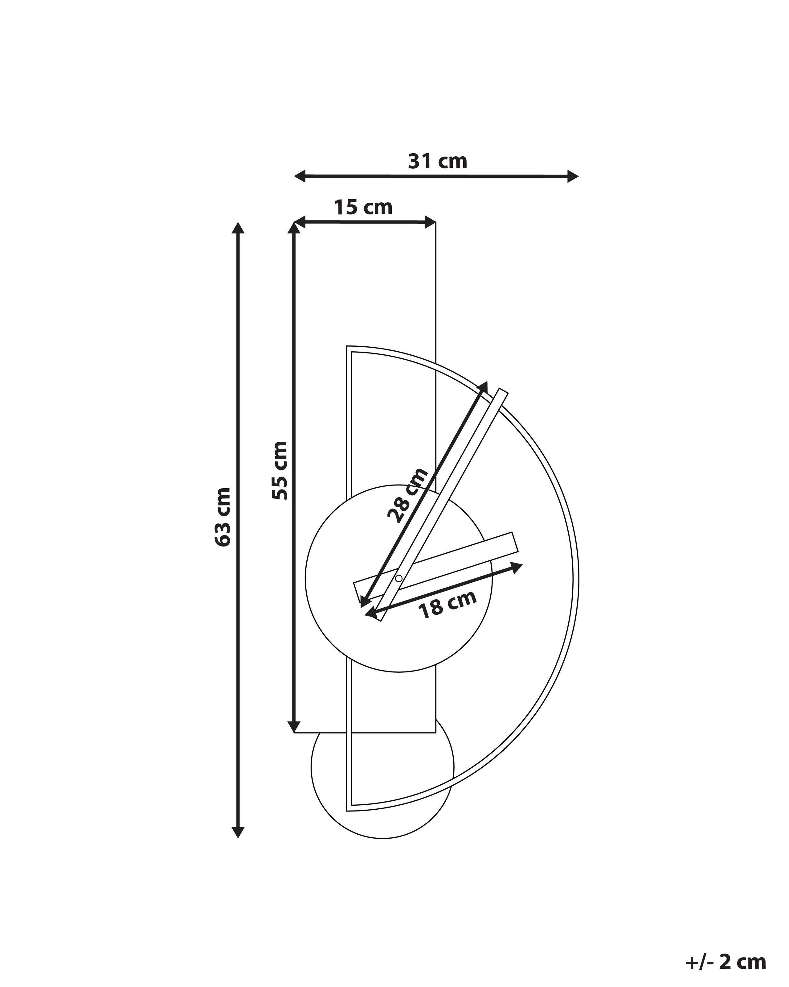 Beliani Wanduhr aus Stahl Modern CEVINS  