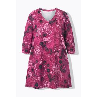 Ulla Popken A-Linie V-Ausschnitt 3/4-Arm Longshirt  