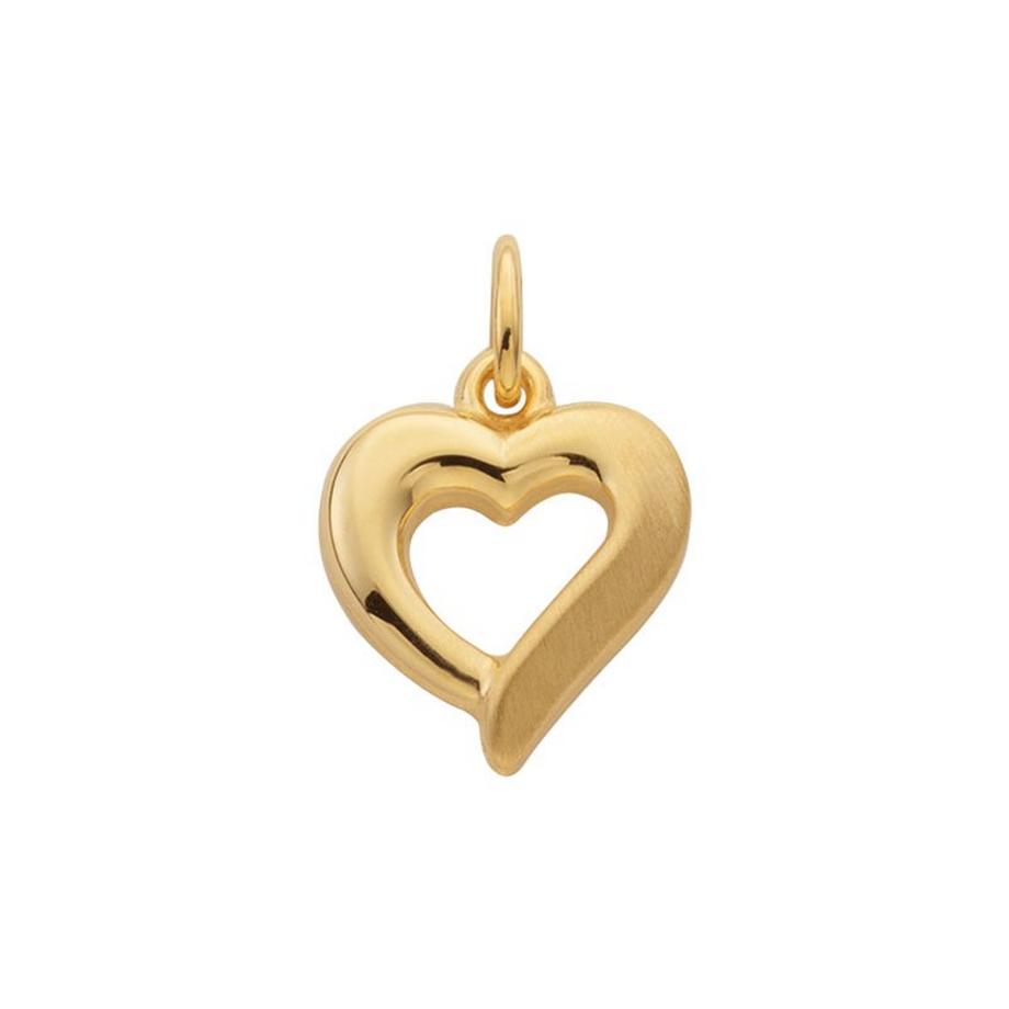 Pendentif coeur or jaune 750, 16x11mm