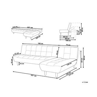 Beliani Linksseitiges Ecksofa aus Polyester Retro ALSTEN  