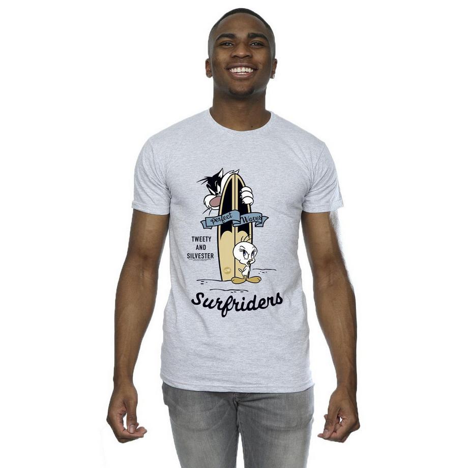 LOONEY TUNES Tweety et Sylvester Surfriders T-Shirt Imprimé  