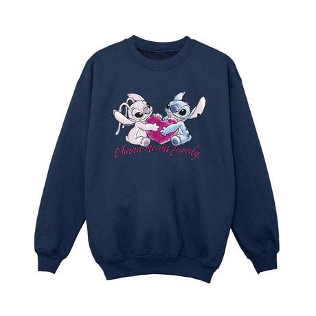 Disney  Lilo And Stitch Ohana Heart With Angel Sweatshirt 