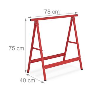 B2X Supporti pieghevoli, set da 2 in rosso  