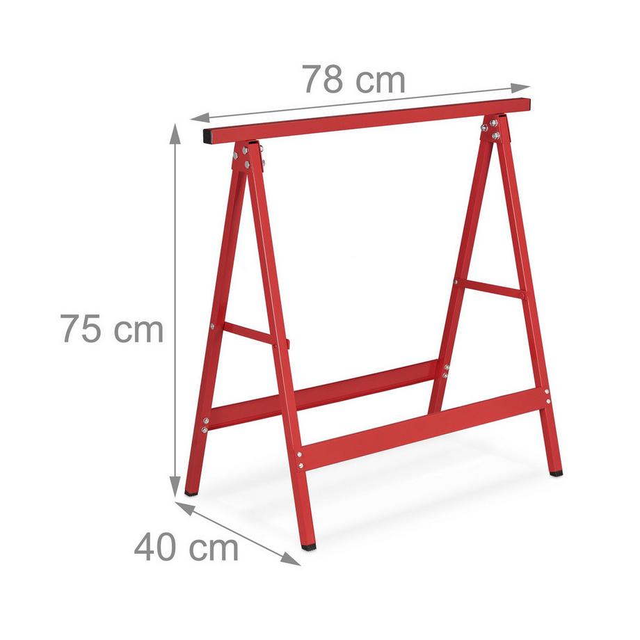 B2X Supporti pieghevoli, set da 2 in rosso  