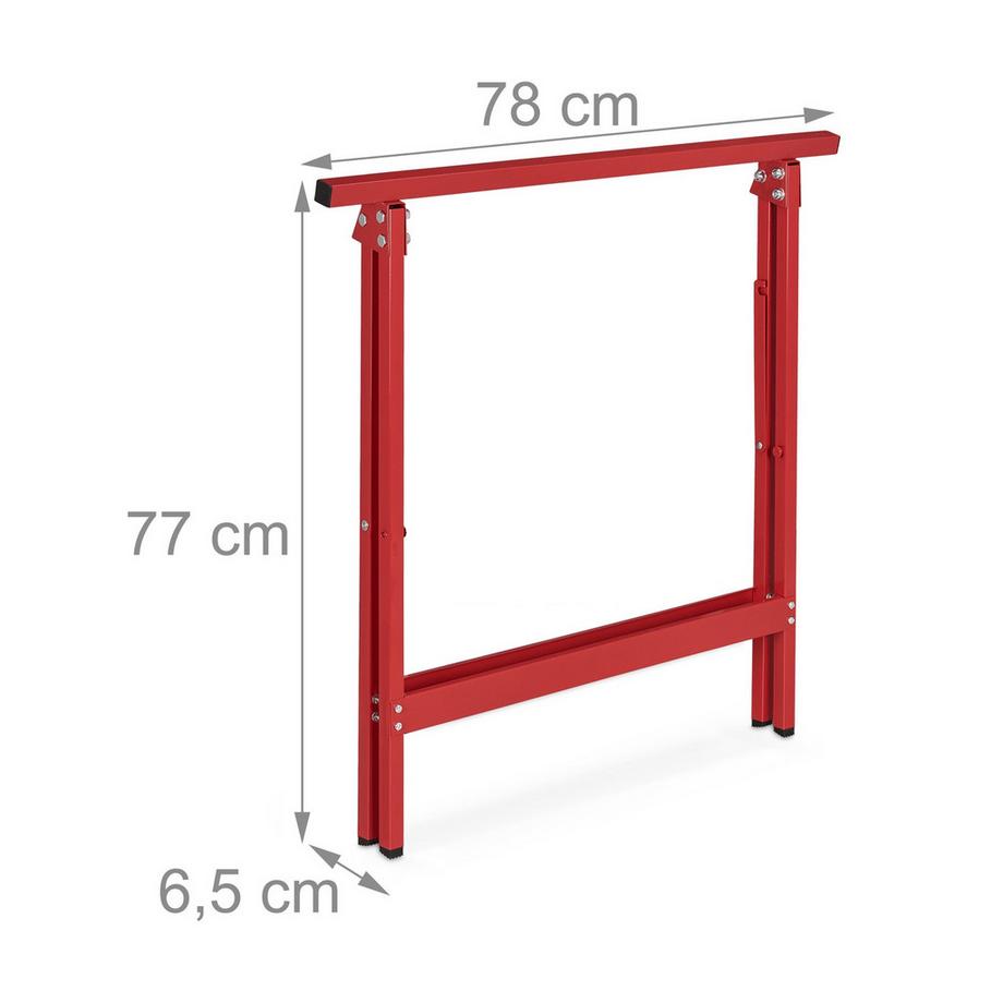 B2X Supporti pieghevoli, set da 2 in rosso  
