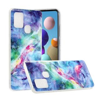 Cover-Discount  Galaxy A21S - Custodia In Gomma Siliconica Marble 