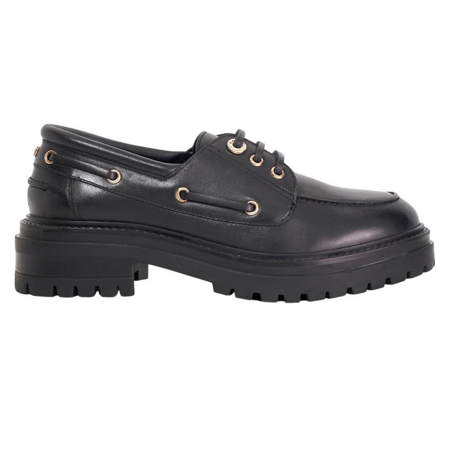 Venetian Scarpe Da Barca Pelle Con Lacci