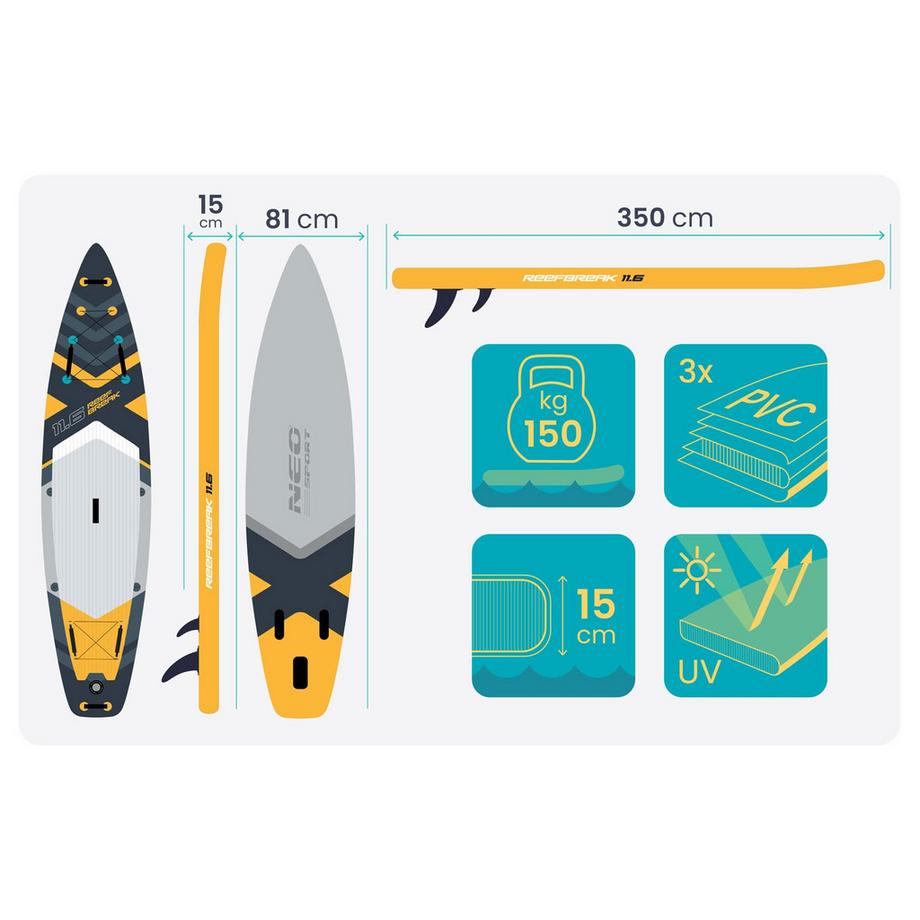 B2X  SUP Board Reefbreak 350x81x15 