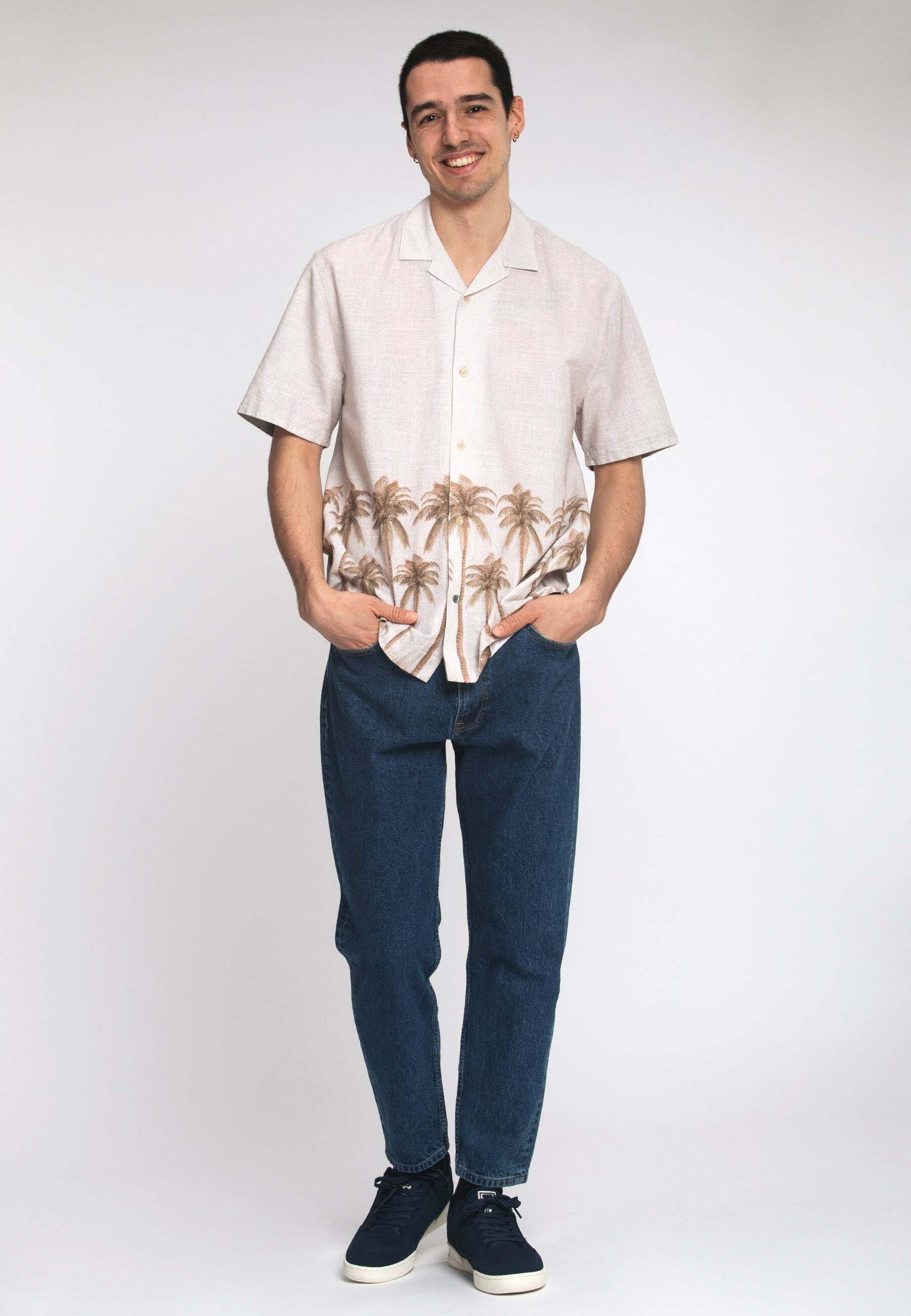Colours & Sons  Chemise Shirt Palm Print 