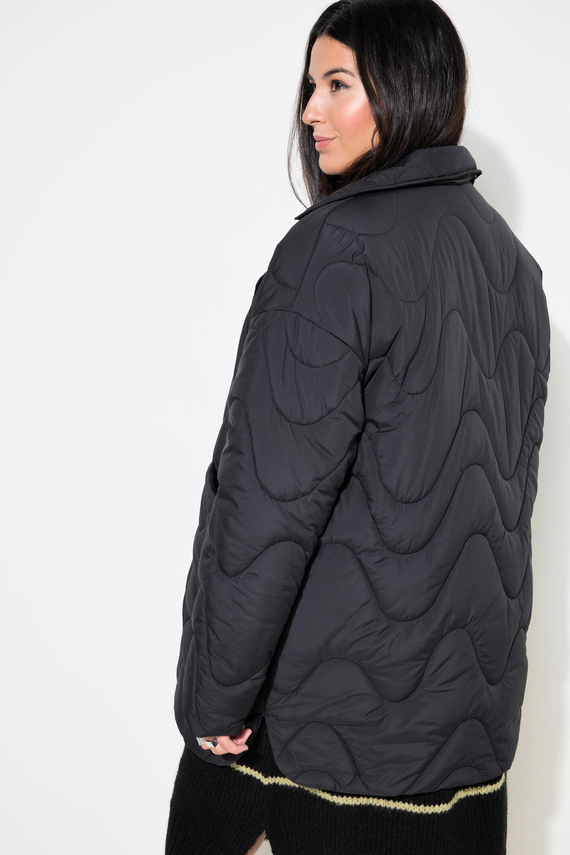 Studio Untold Giacca Trapuntata Taglio Morbido Trapuntatura a Onde Revers Spacchetti Laterali  