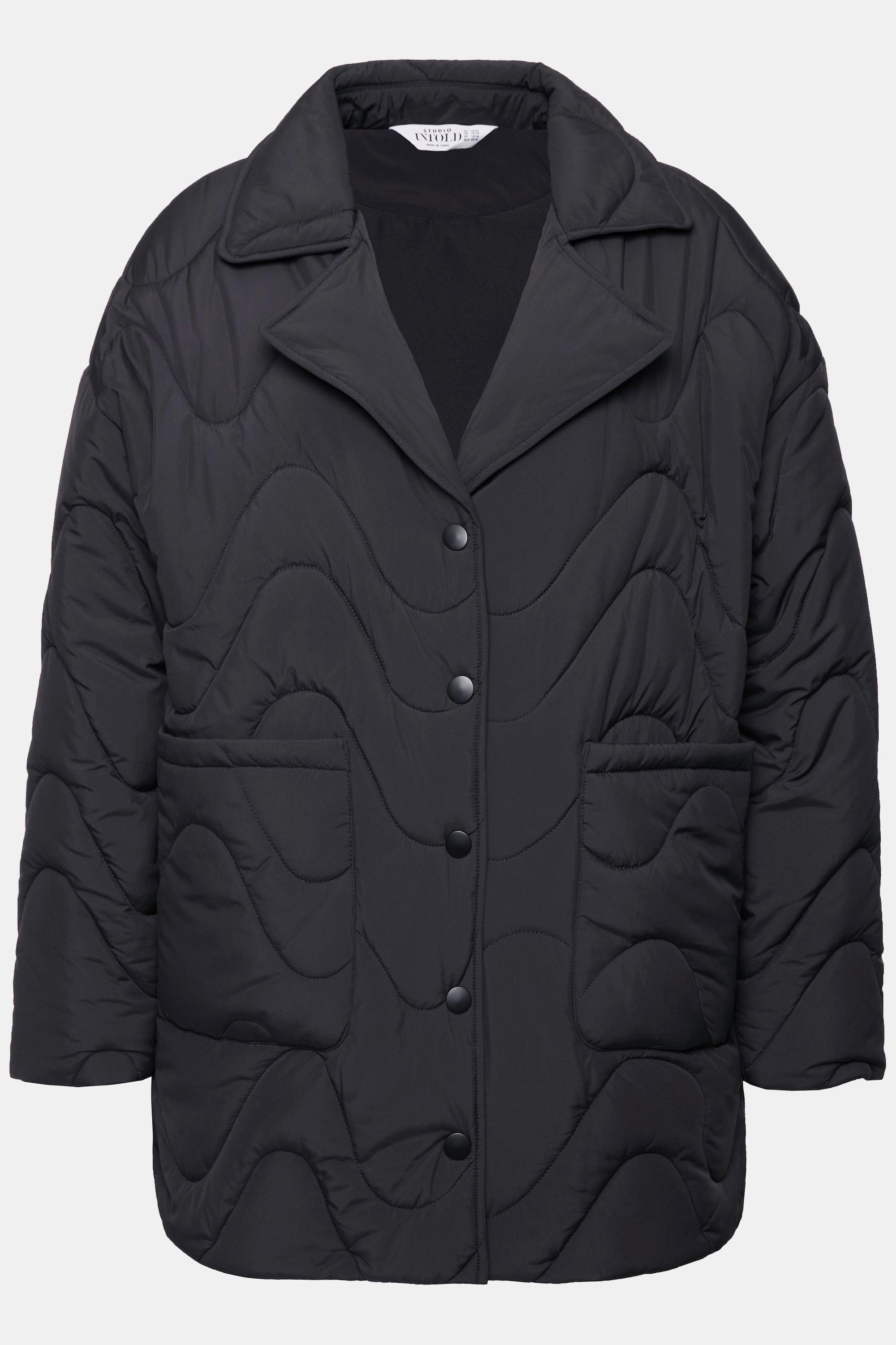 Studio Untold Giacca Trapuntata Taglio Morbido Trapuntatura a Onde Revers Spacchetti Laterali  