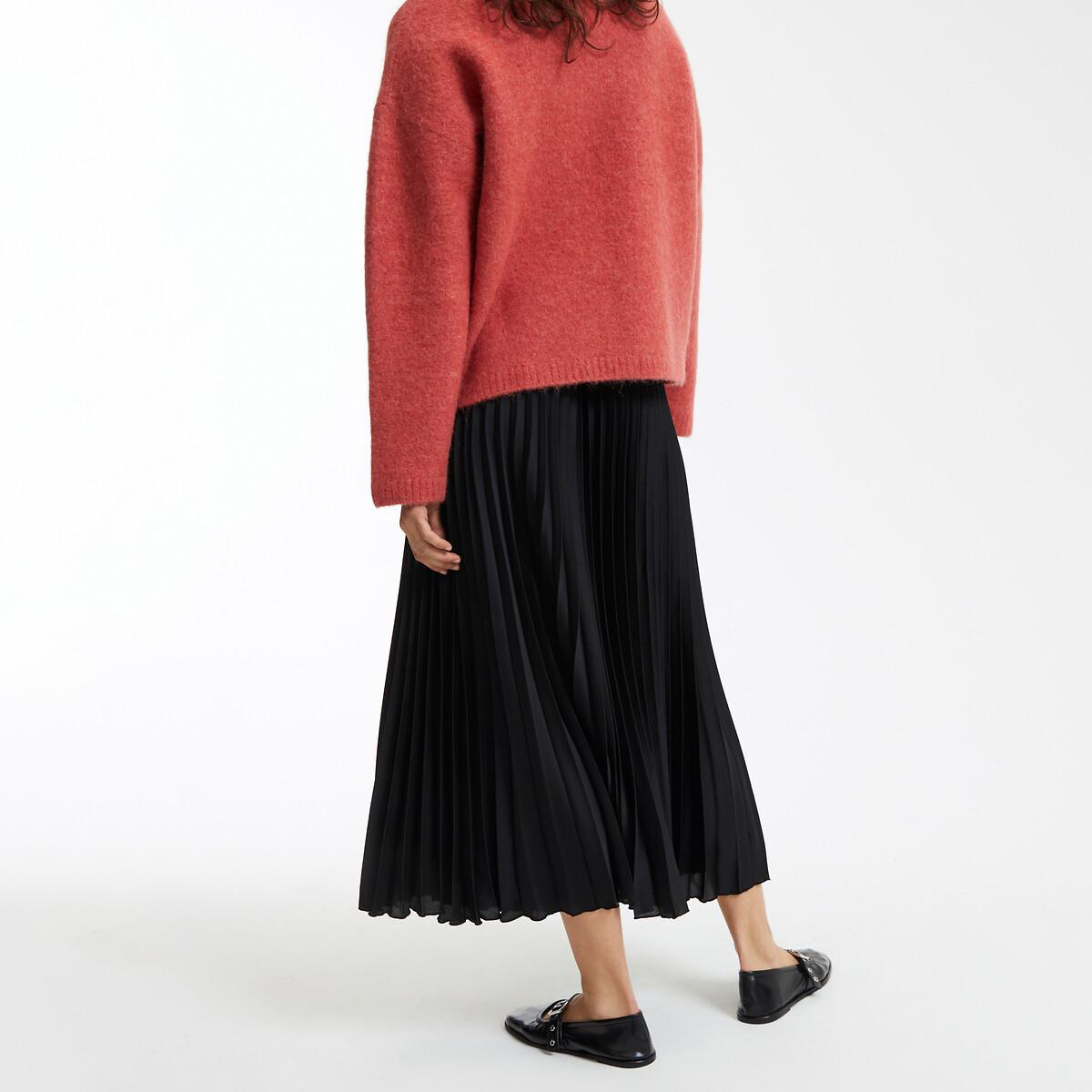 La Redoute Collections Langer Faltenrock mit elastischer Taille  