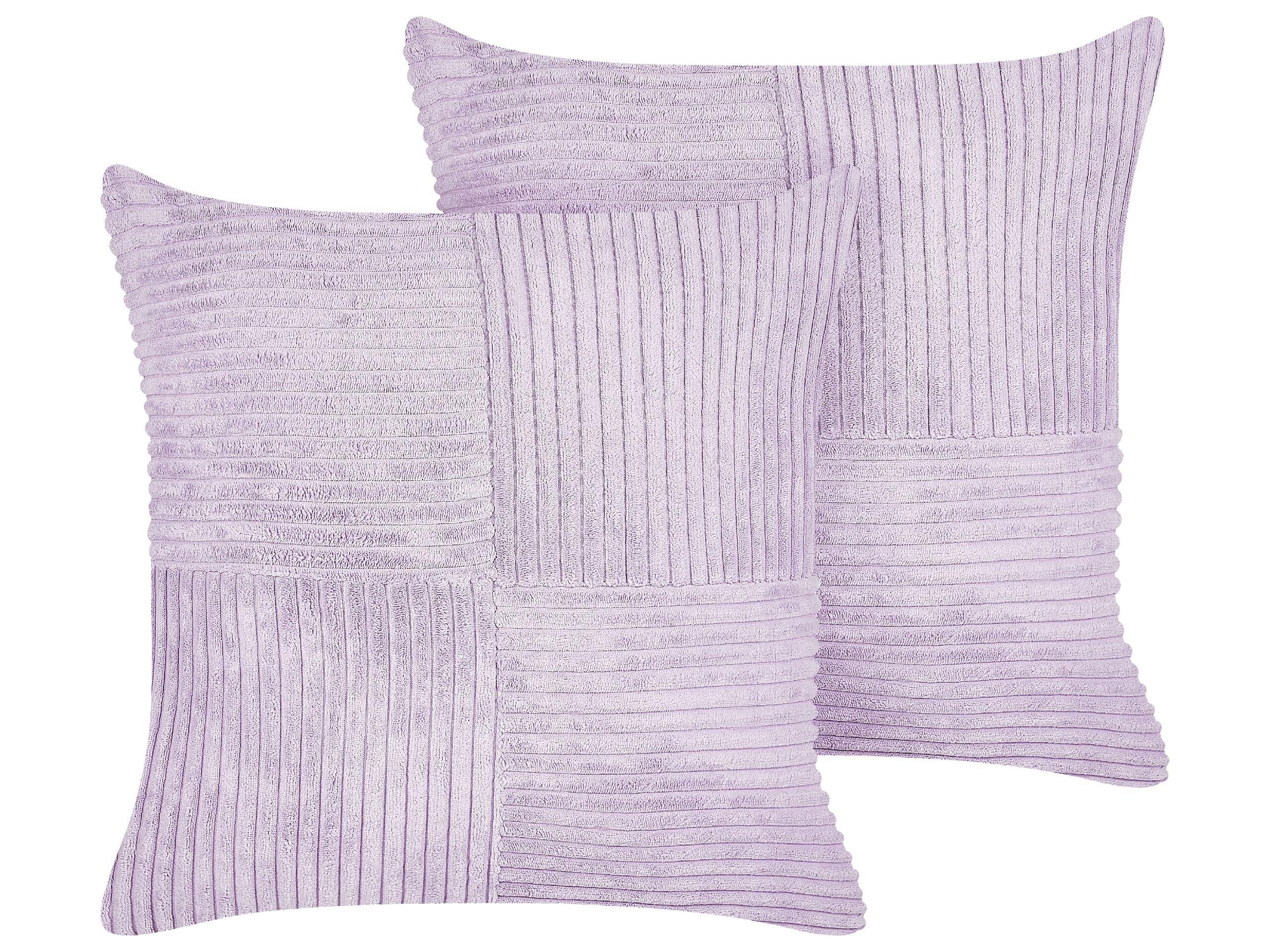 Beliani Lot de 2 coussins décoratifs en Velours côtelé Moderne MILLET  