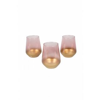 Aulica  VERRES A EAU BAS DEGRADE ROSE GLOW - LOT DE 6 