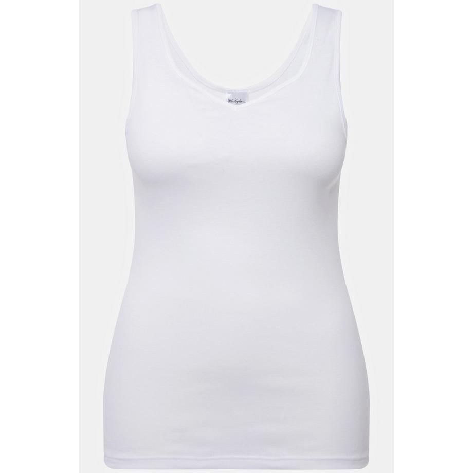 Ulla Popken Maillot de corps col V en jersey de coton  