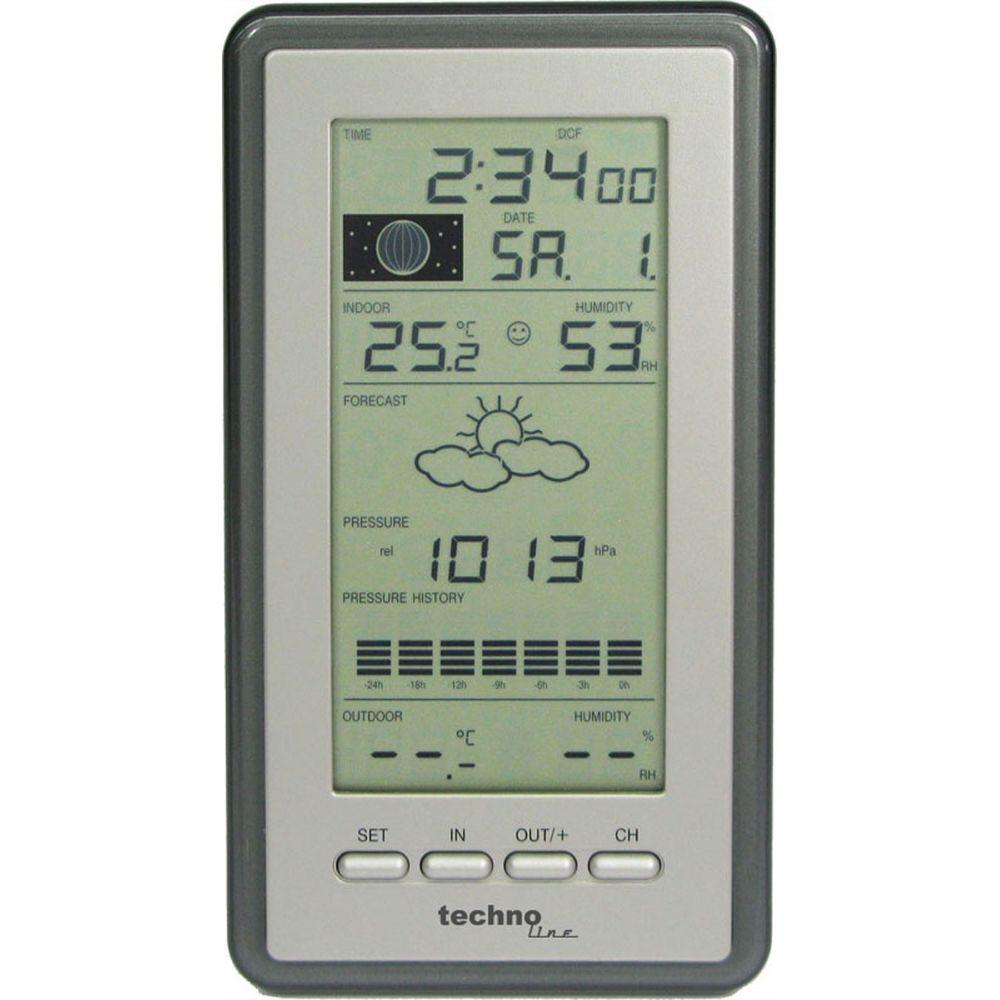 technoline Technoline WS 9040 IT stazione meteorologica digitale Nero, Argento  