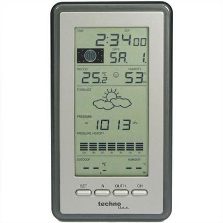technoline Technoline WS 9040 IT stazione meteorologica digitale Nero, Argento  