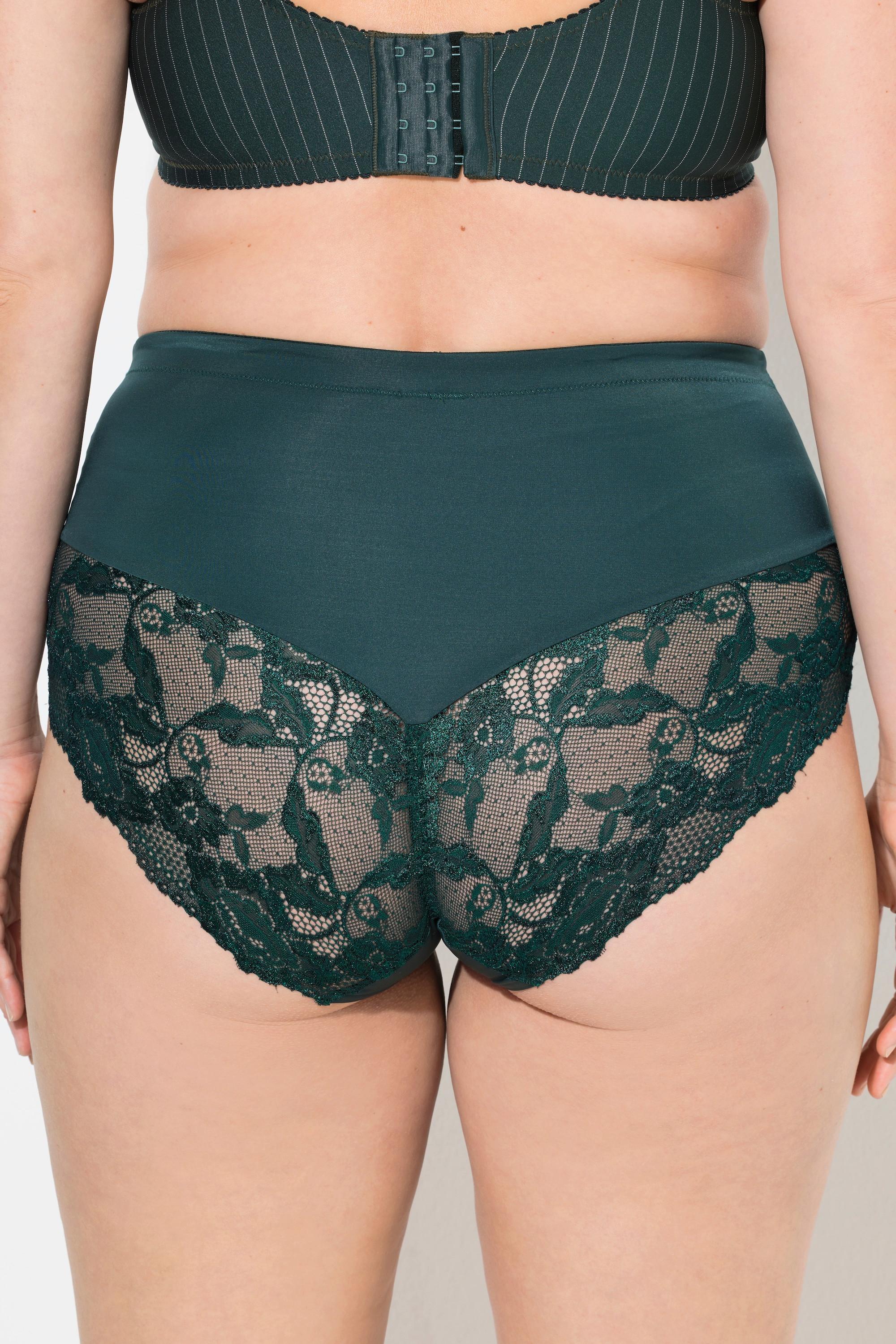 Ulla Popken Culotte Midi Dentelle Transparente Plissée Arrière  