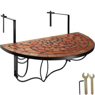 Tectake Table de balcon rabattable 75 x 65 x 62 cm  