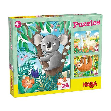 HABA  Puzzle Koala, Faultier & Co. (3x24) 